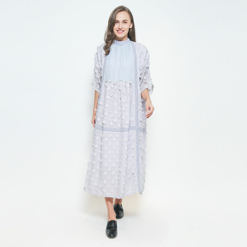 MONDAY TO SUNDAY SANAZ DRESS GREY/ BLUE