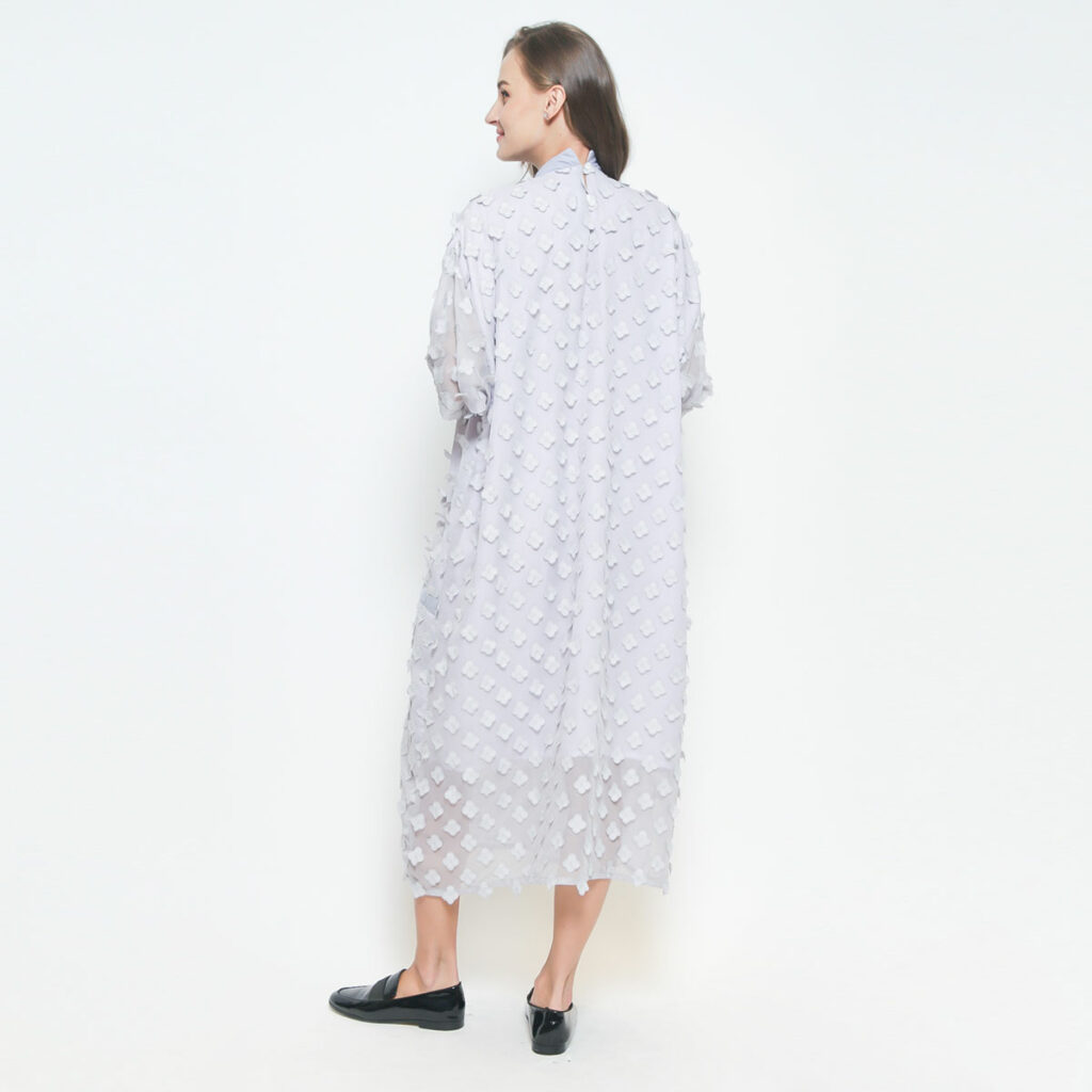MONDAY TO SUNDAY SANAZ DRESS GREY/ BLUE - Image 3