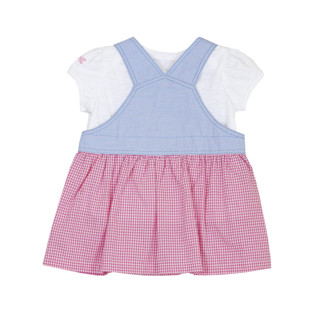 TORIO Pretty Pink Denim Jumper Set - Setelan Jumper Anak Perempuan - Pakaian Anak Perempuan B59-0421-WHITE DENIM - Image 2