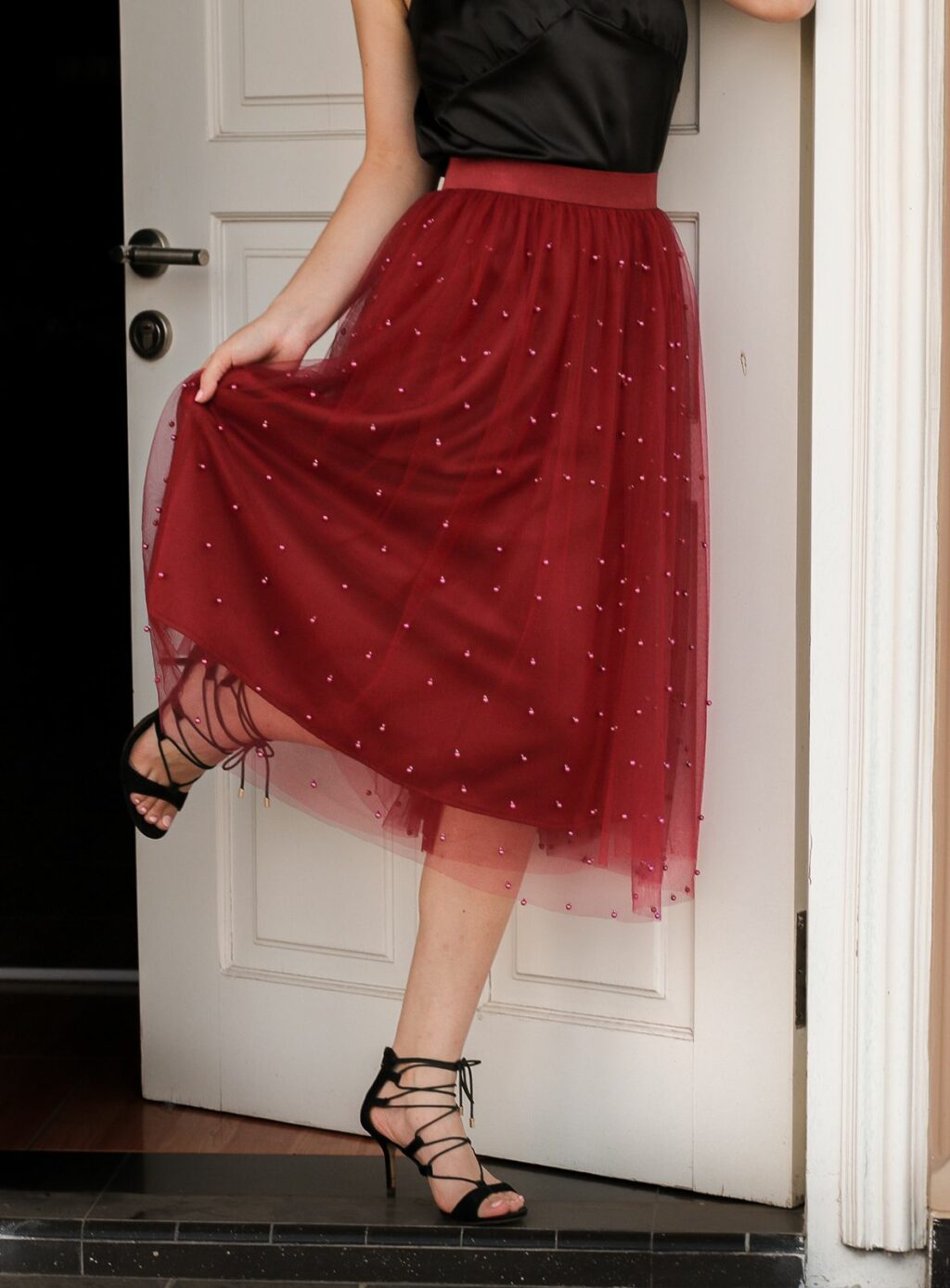 COIER Burgundy Skirt - Merah - Image 2