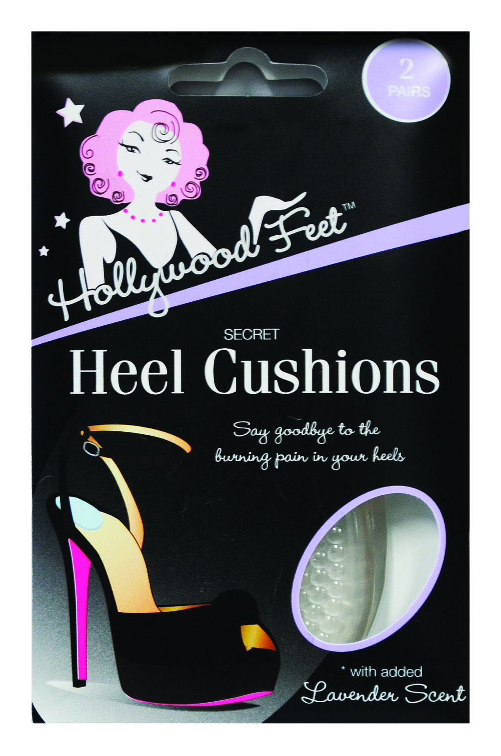 Hollywood Fashion Secret - Secret Gel Heel Cushions - 2 Pairs - Transparent