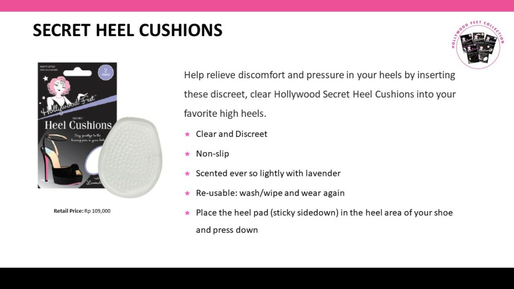 Hollywood Fashion Secret - Secret Gel Heel Cushions - 2 Pairs - Transparent - Image 5