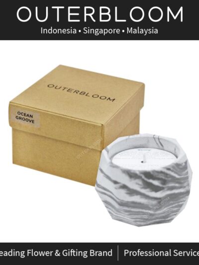 Outerbloom Candle Ocean Groove in Geometric Pot / Lilin Aroma Terapi OUTLLN1006