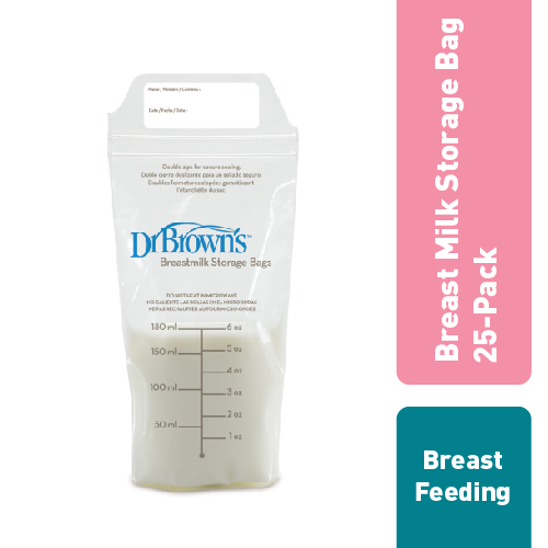 Dr. Brown's Breastmilk Storage Bag (6oz / 180ml), 25-Pack / kantong ASI -  S4005 - Central Indonesia