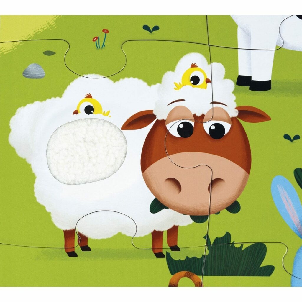 Janod Tactile Puzzle - Farm Animals 20pcs - Image 3