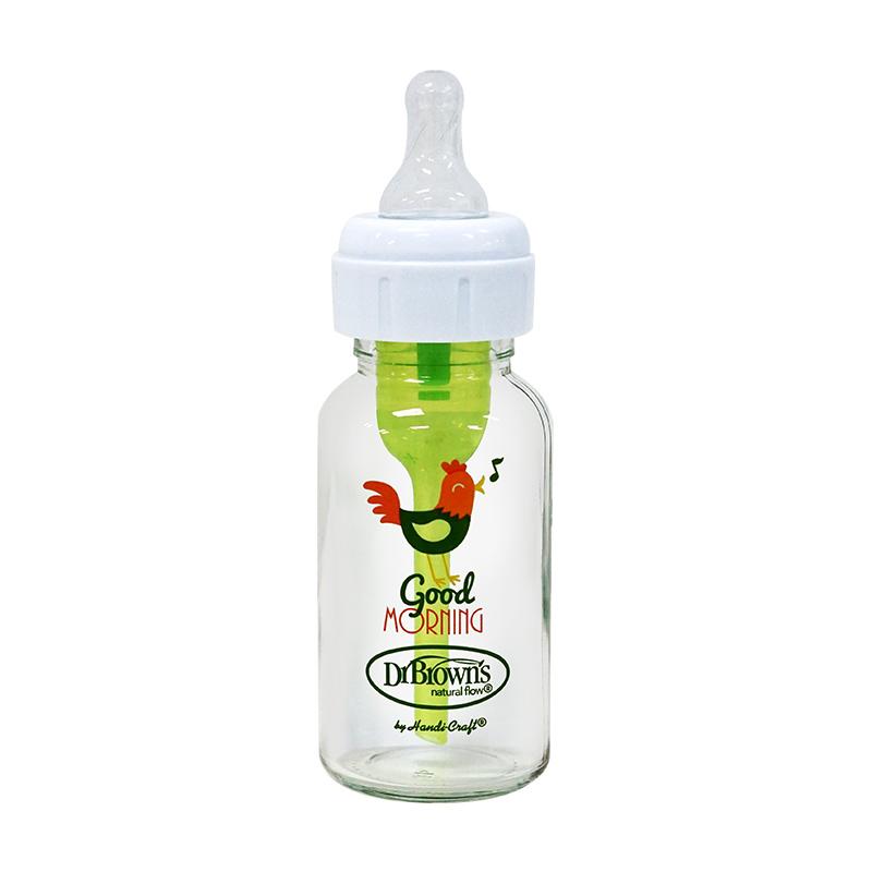 Dr. Brown's 4oz/120ml Glass Narrow Options+ Bottle with Rooster Deco / Botol Susu Kaca - SB41631
