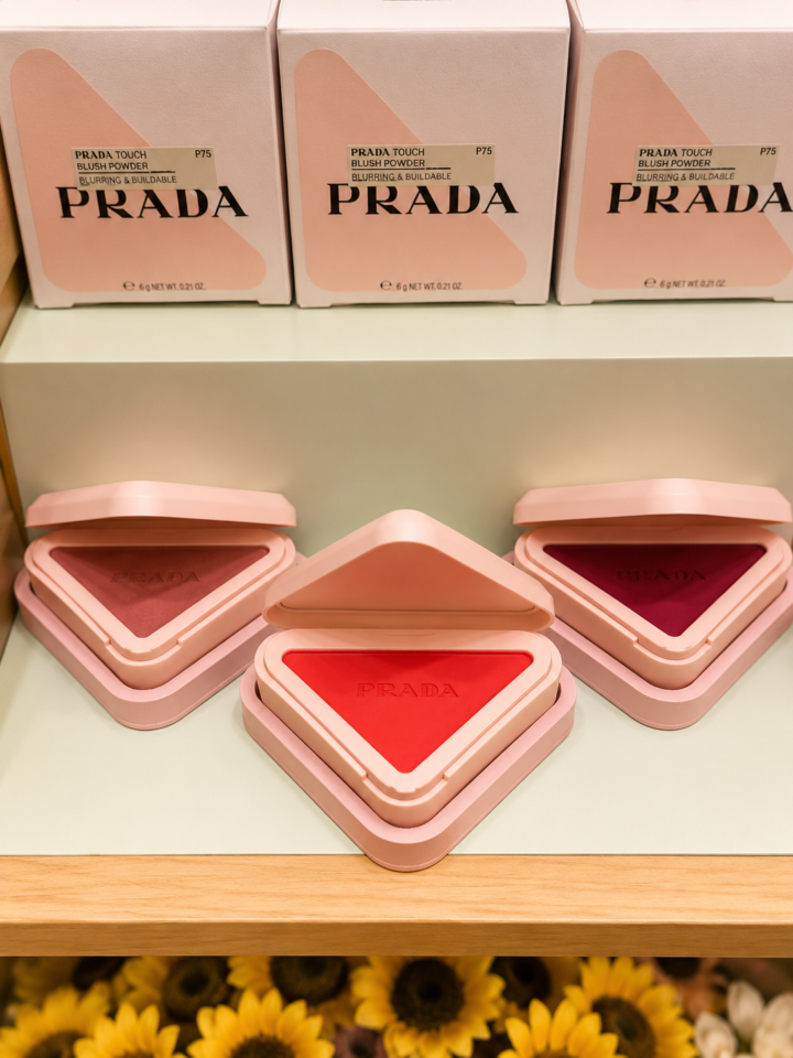 Tampilan produk kosmetik high-end PRADA