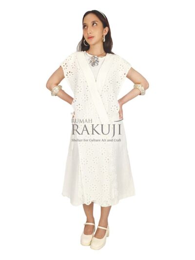 Rumah Rakuji - Long Vest Bordir - broken white